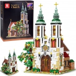 Set de construcție luminat: Biserica Sf. Andrei din Cracovia – model arhitectural din cărămizi
