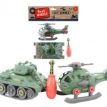 Tanc și elicopter de înșurubat pentru copii