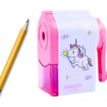 Ascuțitoare cu Manivelă Unicorn Roz