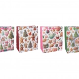 Pungă cadou M 25 × 30 × 10 cm de Crăciun