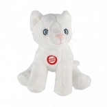 Pisicuță de pluș cu sunet 15 cm – albă