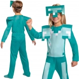 costum Minecraft armură de diamant pentru copii 10–12 ani (137–149 cm)