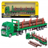 Model de camion Huina pentru transportul lemnelor 1:50 verde