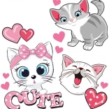 Abțibilduri Pisicuțe Drăguțe pentru Călcat