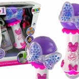 Microfon karaoke pentru copii cu MP3 și fundă colorată
