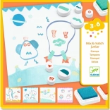 Set Djeco de ștampile Monștri