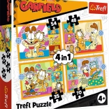 Puzzle TREFL Garfield iubește lasagna 4în1