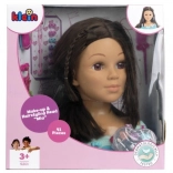 cap de coafat și machiat Mia cu set de cosmetice și accesorii