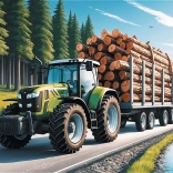 Puzzle Tractor Forestier 100 piese