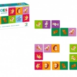 Domino cu animăluțe – 28 de piese, joc de societate pentru copii