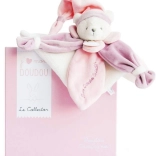Set cadou Doudou – ursuleț roz din pluș pentru alint, 24 cm