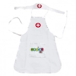 Woopie costum pentru copii asistentă medicală cu bonetă și șorț