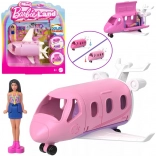 mattel mini barbie land – păpușă pilot cu avion
