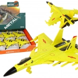 Avion de vânătoare galben cu frecare 1:72