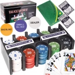 Set de poker în cutie metalică cu 200 jetoane MALATEC