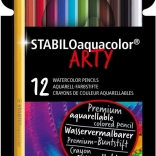 Set de creioane acuarelă Stabilo Aquacolor Arty 12 buc