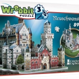 WREBBIT Puzzle 3D Castelul Neuschwanstein – 890 piese