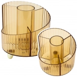 Organizator pentru rechizite transparente galben