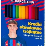 Creioane colorate triunghiulare ASTRA, 12 buc., FC Barcelona
