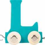Small foot trenuleț din lemn – alfabet colorat litera L
