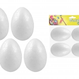Ouă decorative din polistiren 8 cm, 4 buc.