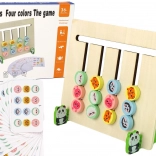 Joc educativ din lemn patru culori animale