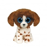 Jucărie de pluș Ty Beanie Boos, câinele Muddles, maro-alb, 15 cm
