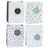 Pungă cadou cu buline Just For You 23 x 18 x 10,5 cm