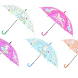 Umbrelă automată cu motiv de unicorn