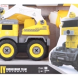 Excavator cu șuruburi telecomandat cu transformare în robot