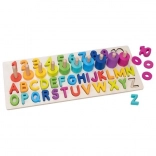 Puzzle alfanumeric Montessori - litere și cifre