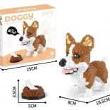 Set de construcție 1200 piese welsh corgi
