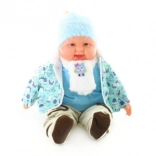 Păpușă mare bebeluș – băiețel cu bufnițe