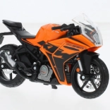 Model motocicletă KTM RC390 1:18 cu suport