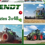 schmidt puzzle tractoare fendt 3×48 piese