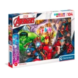 Puzzle Brilant Marvel: Răzbunătorii 104 piese