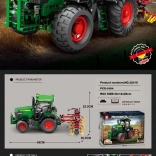 Set de construcție tractor verde cu accesorii – RC și aplicație, 1664 piese