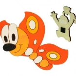 Magnet decorativ din lemn fluture