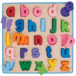 Puzzle alfabet din lemn – litere mici BIGJIGS BABY