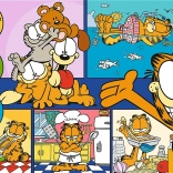 Puzzle 100 piese – Garfield cel leneș (Trefl)