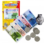 Set de jucării bani Euro bancnote și monede