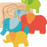 Goki puzzle stratificat cu elefant