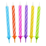 Lumânări de aniversare cu model spirală GODAN, 24 bucăți