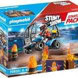 Playmobil Stunt Show set de start – spectacol de cascadorii cu quad și rampă de foc