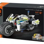 Set de construcție iM.Master motocicletă de poliție cu mecanism pull-back, 193 piese