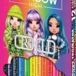 Creioane colorate triunghiulare 12 buc. ASTRA RAINBOW HIGH
