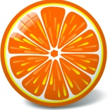 Minge portocală, 23 cm