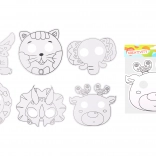 Set creativ – mască de colorat cu 4 carioci (22,5 × 20,5 cm)