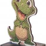 Pictură cu diamante CRYSTAL ART – suport 3D aligator