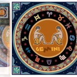 NORIMPEX Pictură cu Diamante 7D Semnul Zodiacal Gemeni 30x30 cm